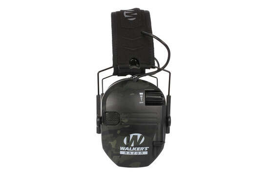 Walkers Razor Slim Electronic Hearing Muffs with HD Audio and MultiCam Black Finish
